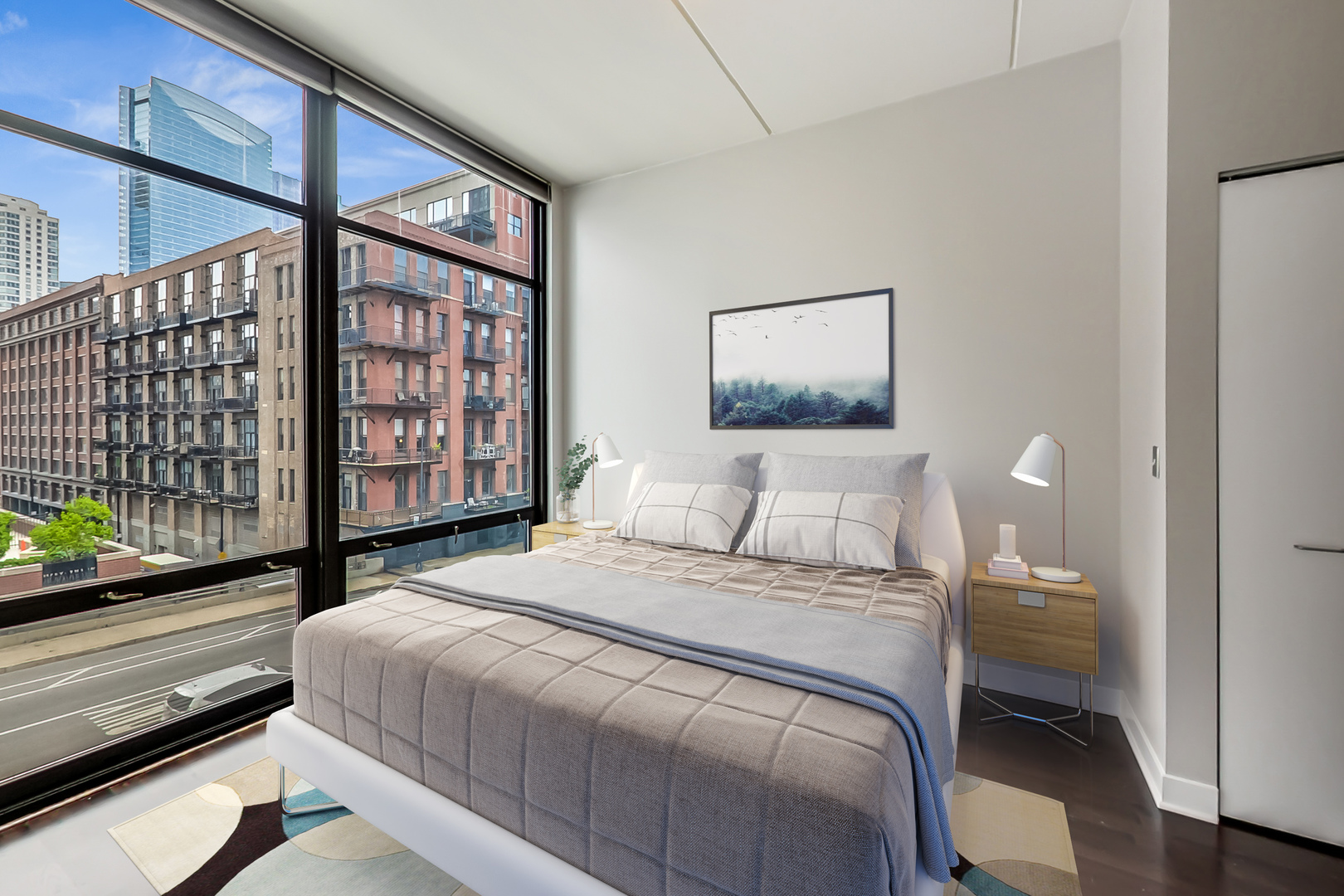 650 West Wayman Street, Unit 503C Chicago, IL 60661 - Photo 7 of 23 a bedroom with a large bed and a window