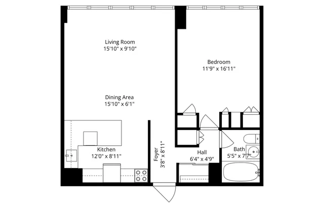 $1,700 | 6030 North Sheridan Road, Unit 2008, Chicago, IL 60660