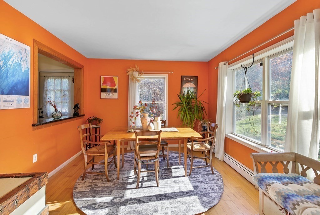 27 Locke Road Rutland, MA 01543 - Photo 12 of 39 a dining room with furniture a large window and garden view