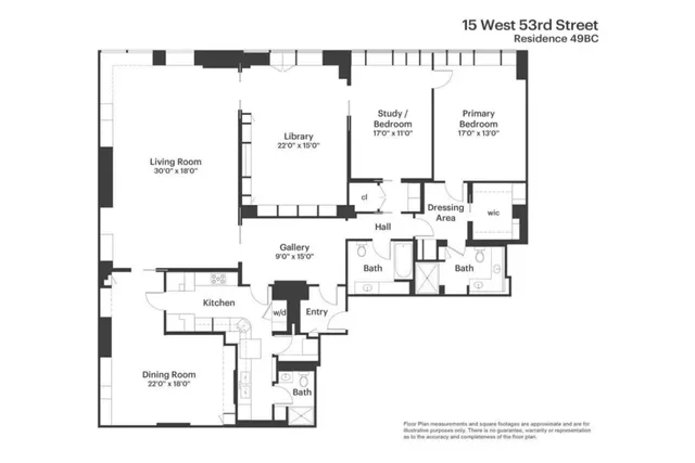 $5,500,000 | 15 West 53rd Street, Unit 49BC | Midtown Central