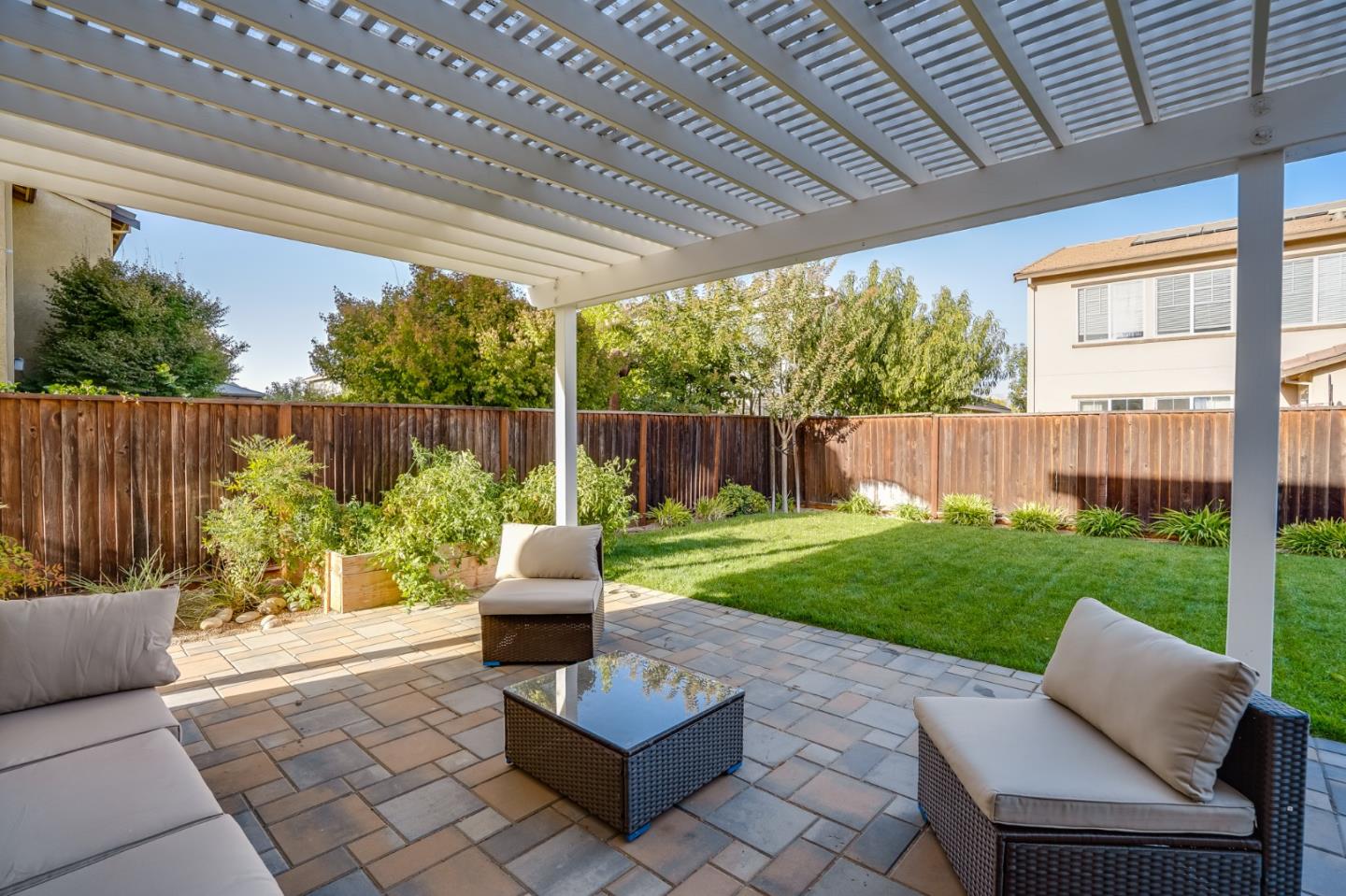 333 Calle Cerro Morgan Hill, CA 95037 - Photo 44 of 45 a garden view with a seating space