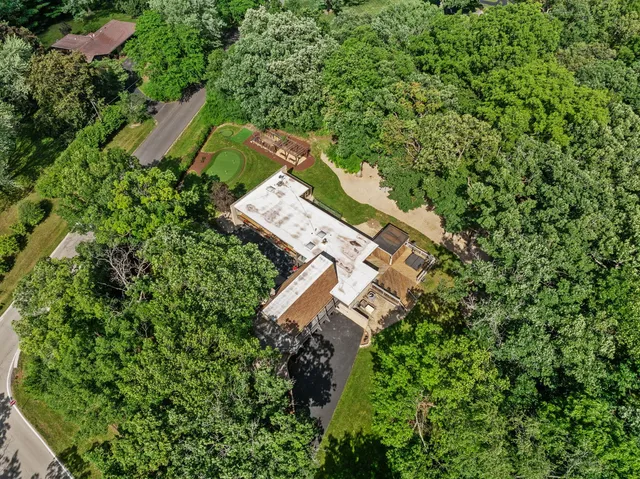 a view of a lake with a city