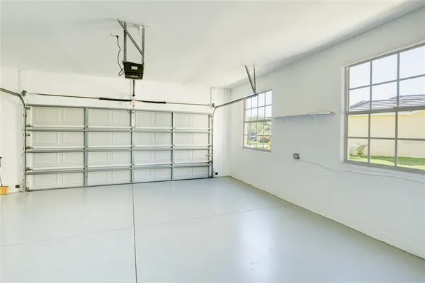 a view of a garage room