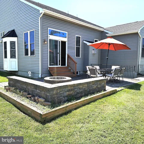 a view of a lake with a yard