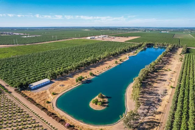 a view of a swimming pool and an ocean view