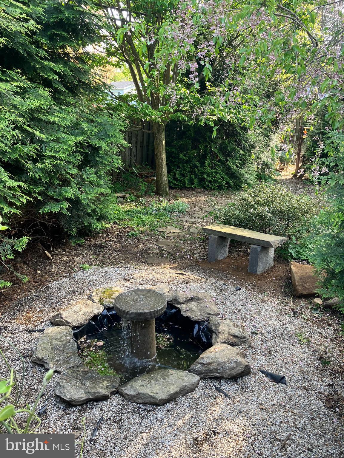 603 South Devon Avenue Wayne, PA 19087 - Photo 26 of 34 Meditate by the goldfish pond and fountain.