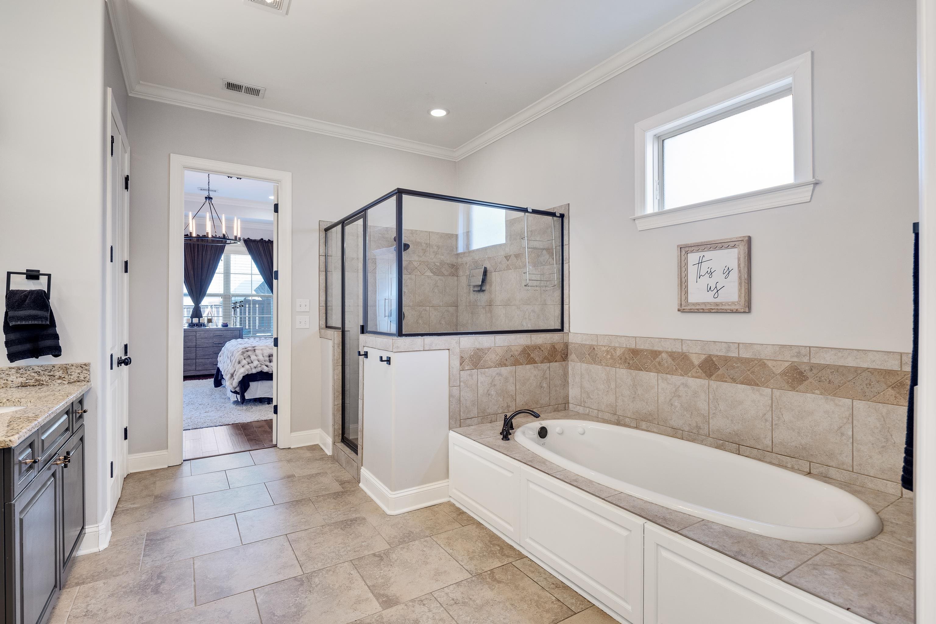 10062 Morning Cross Lane Collierville, TN 38017 - Photo 22 of 39 a bathroom with a tub sink and mirror