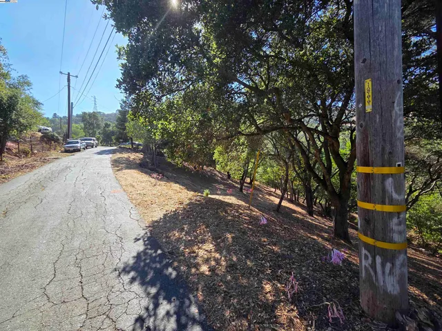 a view of a street with houses
