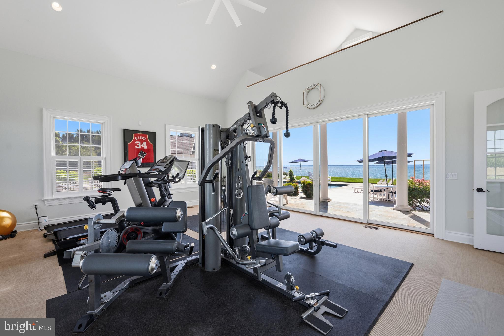 7328 Kent Point Road Stevensville, MD 21666 - Photo 62 of 67 Home Gym with Spectacular Views of the Bay