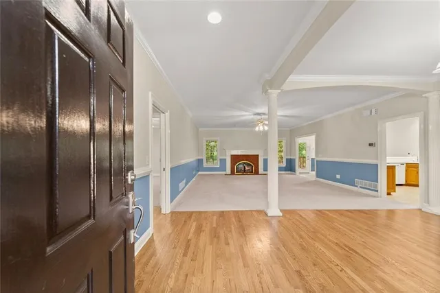 a kitchen with stainless steel appliances a sink and cabinets