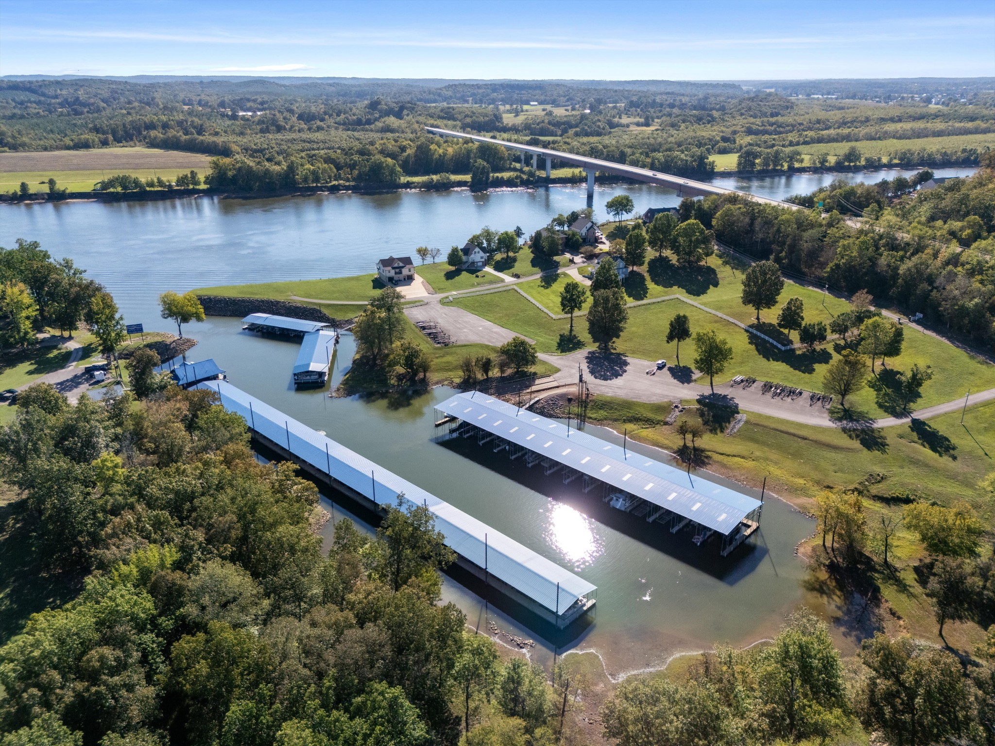 0 Martin Landing Road Bath Springs, TN 38311 - Photo 10 of 14 an aerial view of a house with a lake view