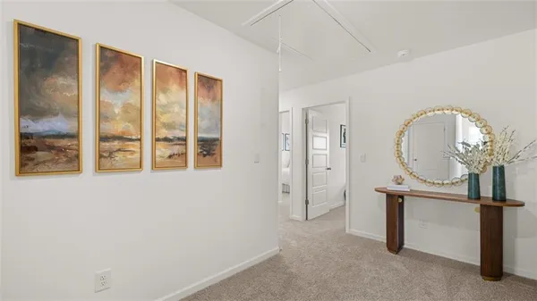 a view of a livingroom with furniture