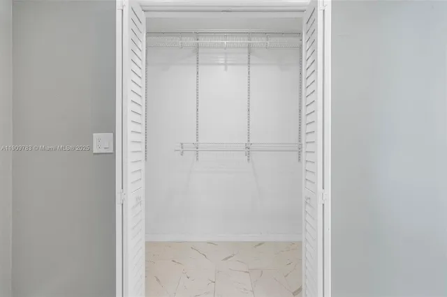 a close view of closet