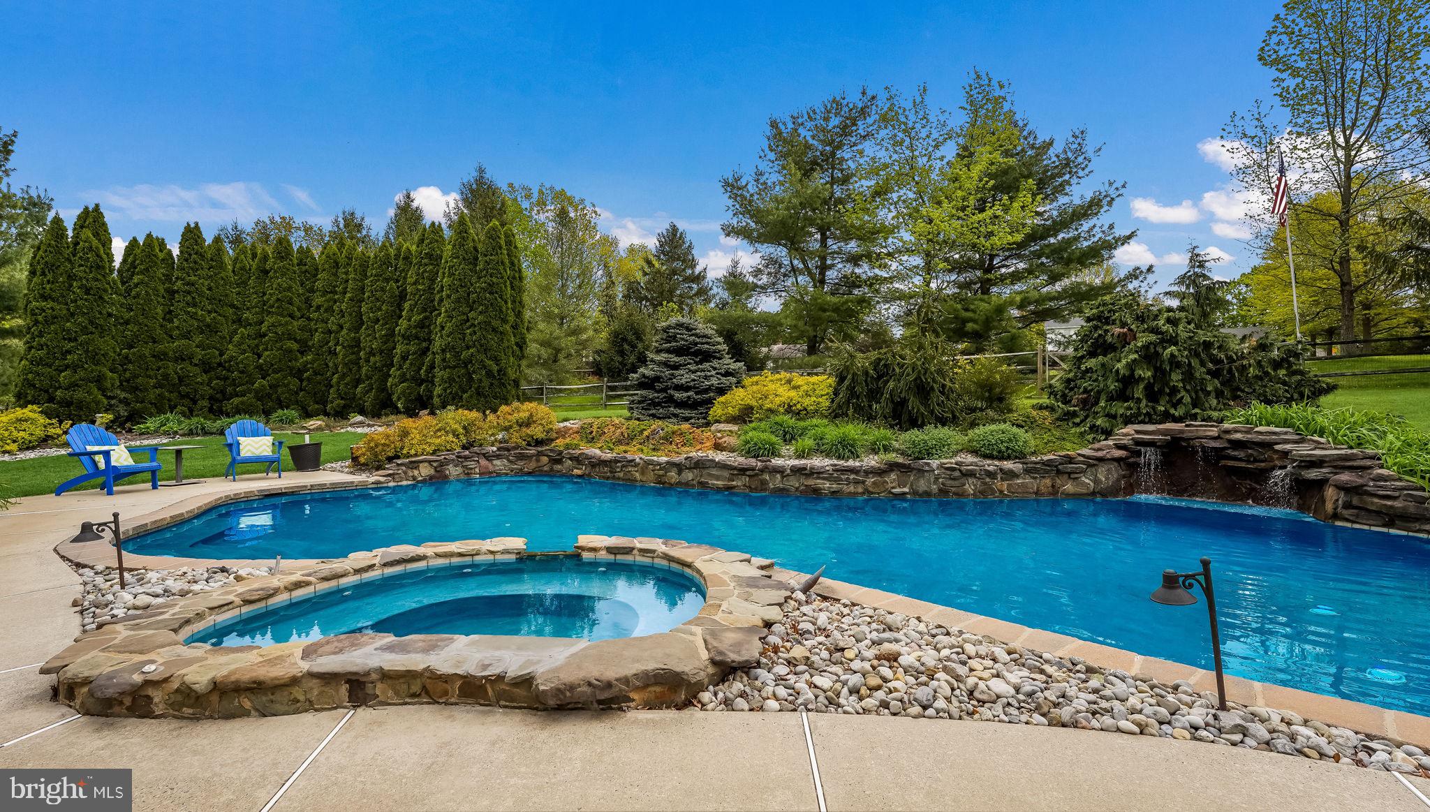 5069 Ryan Road Pipersville, PA 18947 - Photo 2 of 48 Artisan Pool with Waterfall and Spa