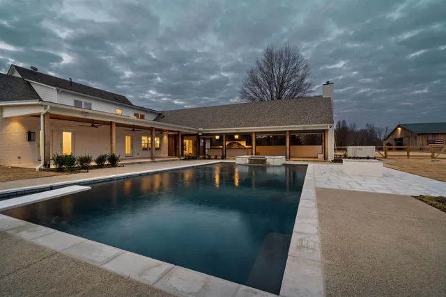a view of a house with a patio