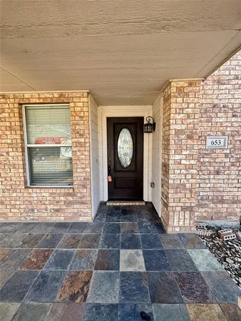 a view of front door of house