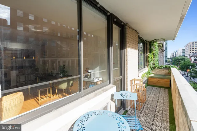 a outdoor space with furniture