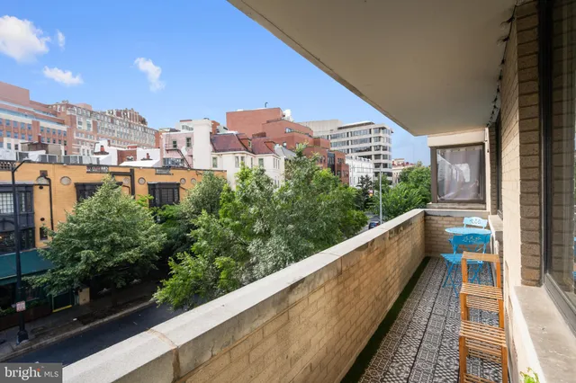 a view of balcony with city view