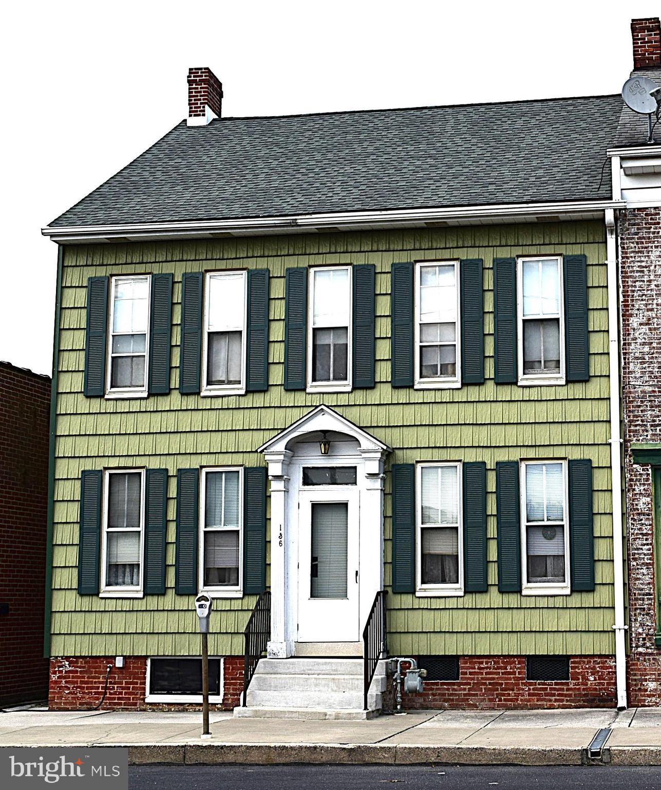 a front view of a house