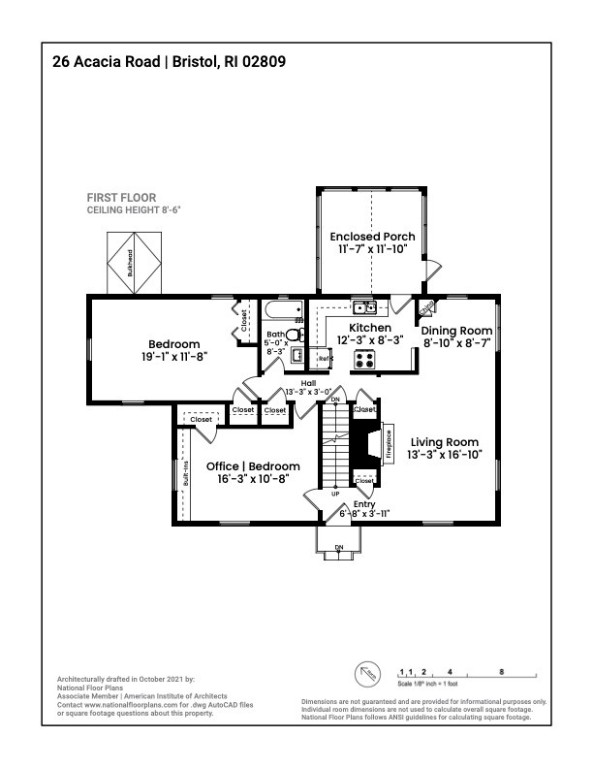 26 Acacia Road Bristol, RI 02809 - Photo 30 of 31 First Floor Plan