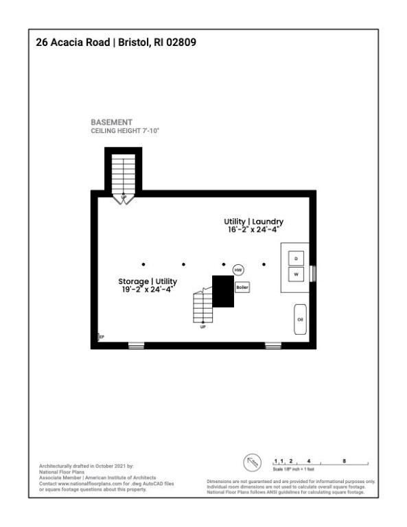 26 Acacia Road Bristol, RI 02809 - Photo 28 of 31 Basement Plan