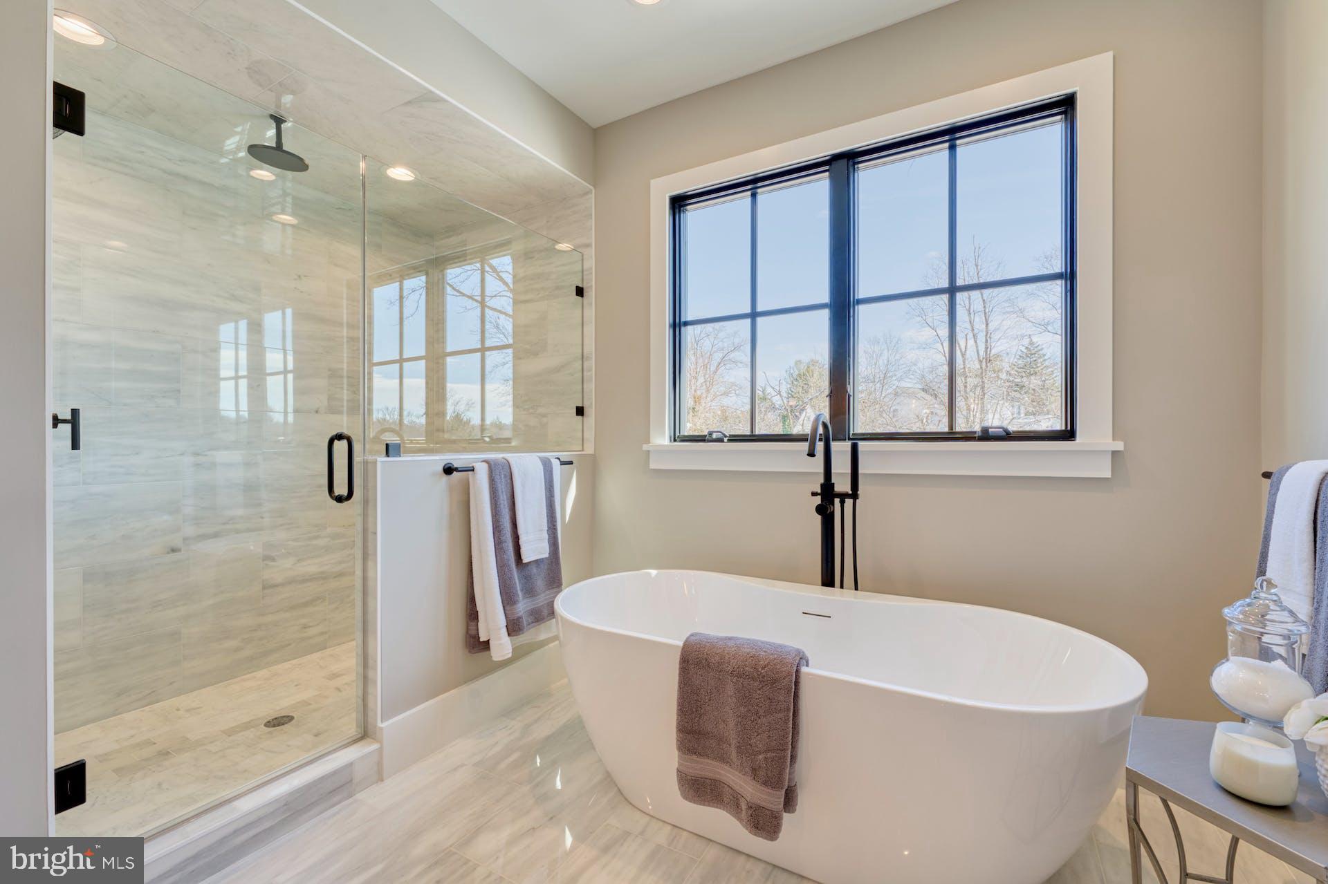 1623 Dempsey Street McLean, VA 22101 - Photo 32 of 54 Frameless heavy glass shower and soaking tub