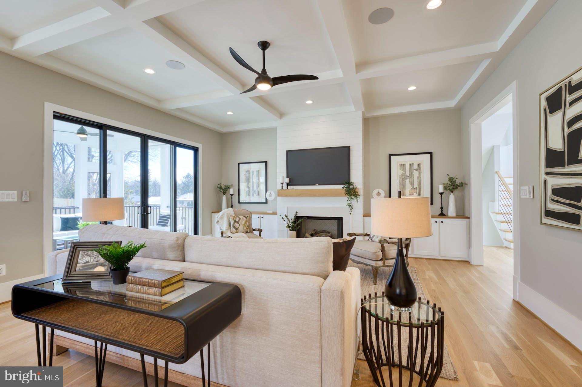 1623 Dempsey Street McLean, VA 22101 - Photo 9 of 54 Coffered ceiling and custom built-ins