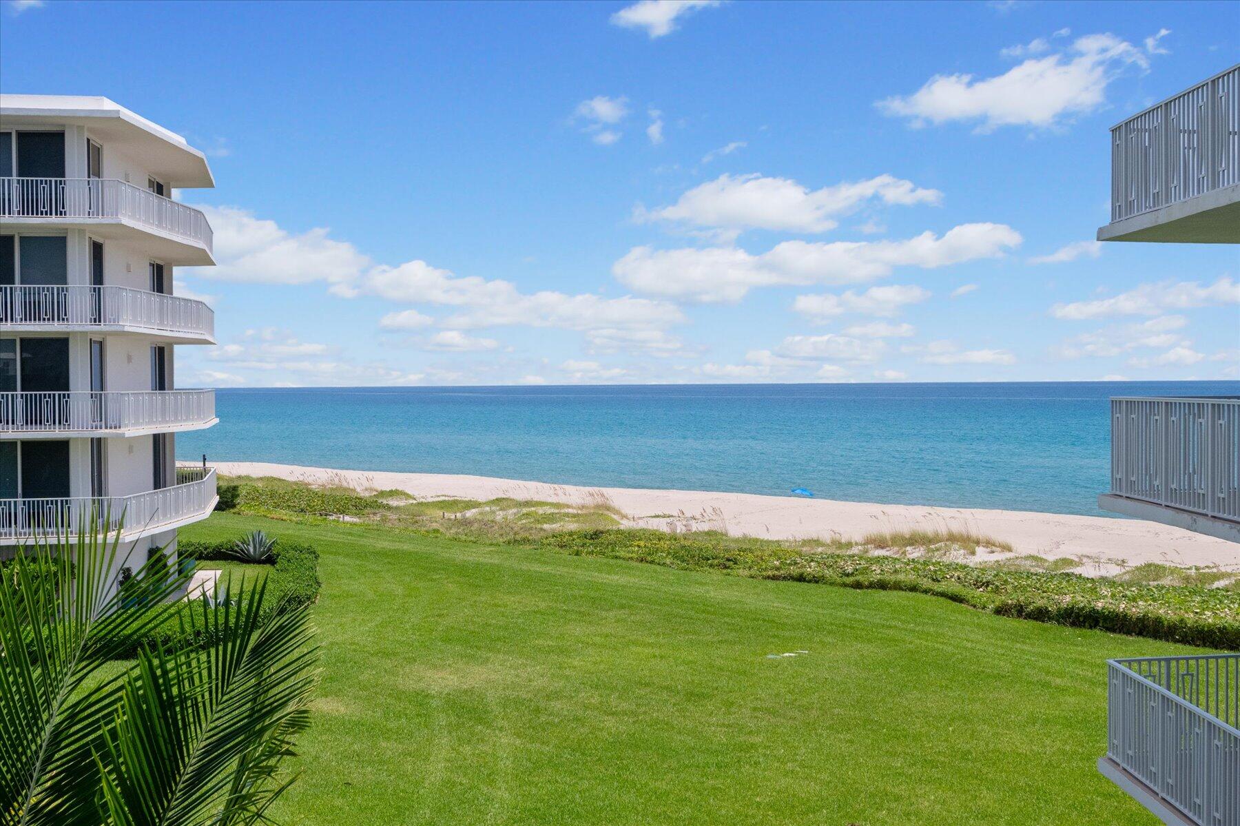 2500 South Ocean Boulevard, Unit 3A3 Palm Beach, FL 33480 - Photo 25 of 39 a view of an ocean with a big yard