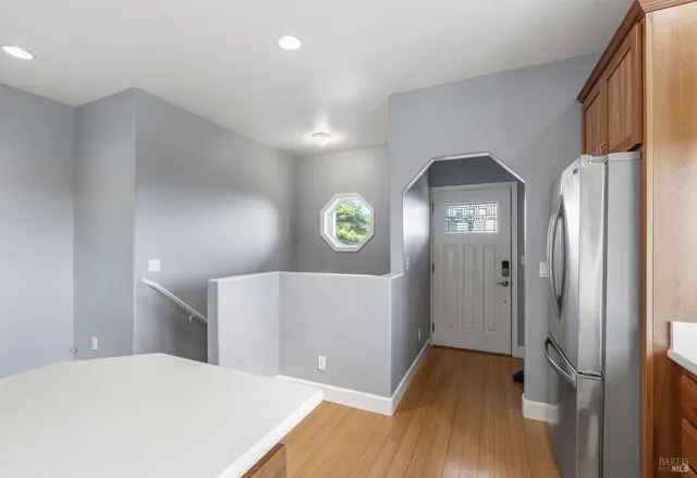 a view of livingroom with furniture and wooden floor