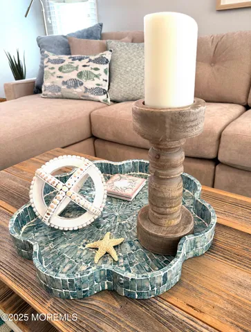 a living room with furniture and a couch