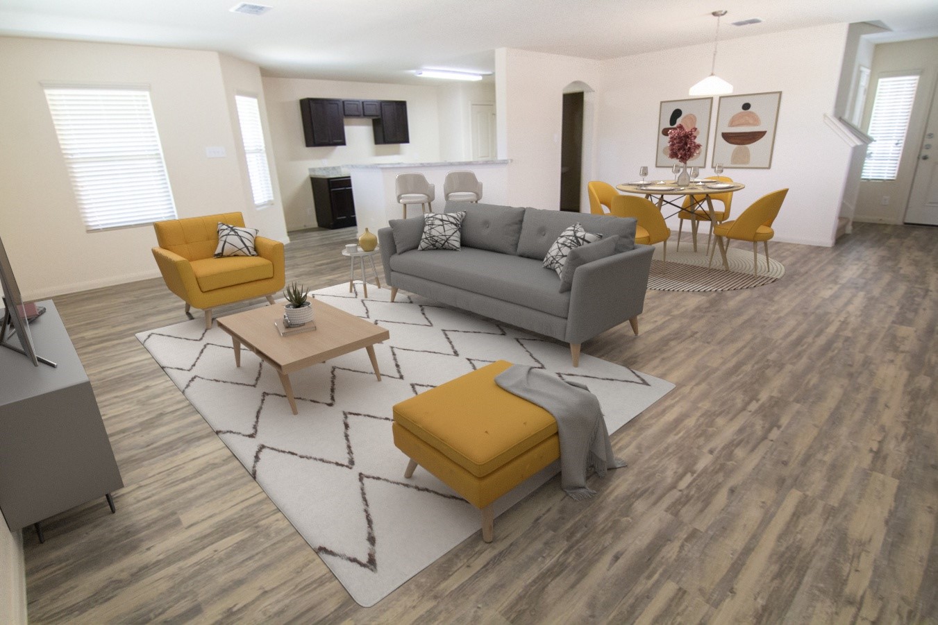 23718 Goodfellow Drive Spring, TX 77373 - Photo 3 of 19 a living room with furniture and a fireplace