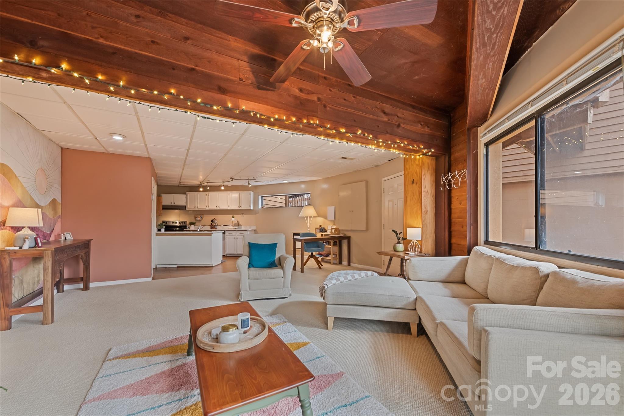 12 Shady Lane Candler, NC 28715 - Photo 12 of 21 a living room with furniture and view of kitchen