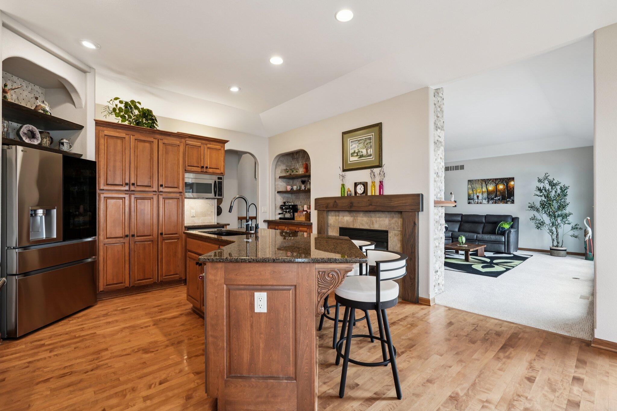 N4985 Arrowhead Trail Hubbard, WI 53039 - Photo 14 of 67 Kitchen to Great Room View