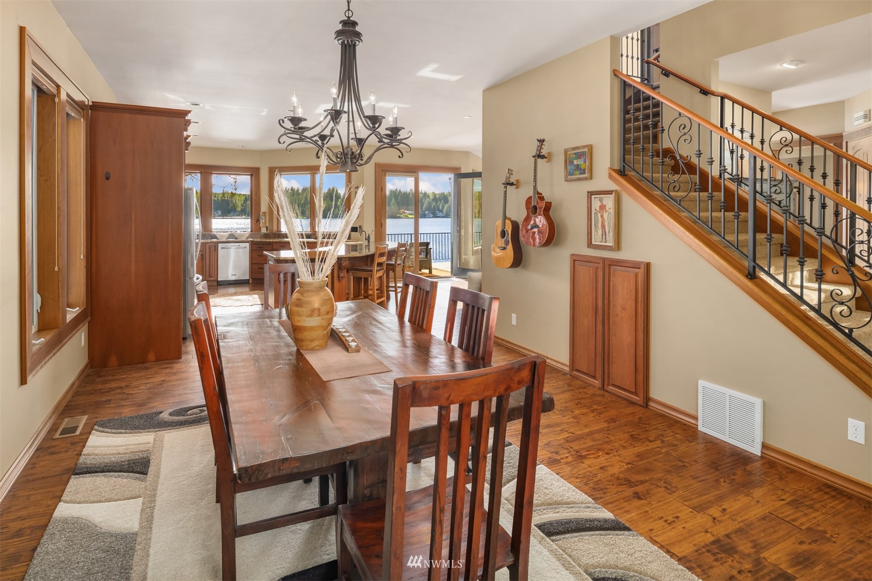 308 South Tulloch Road Snohomish, WA 98290 - Photo 13 of 40 a view of a dining room with furniture and chandelier