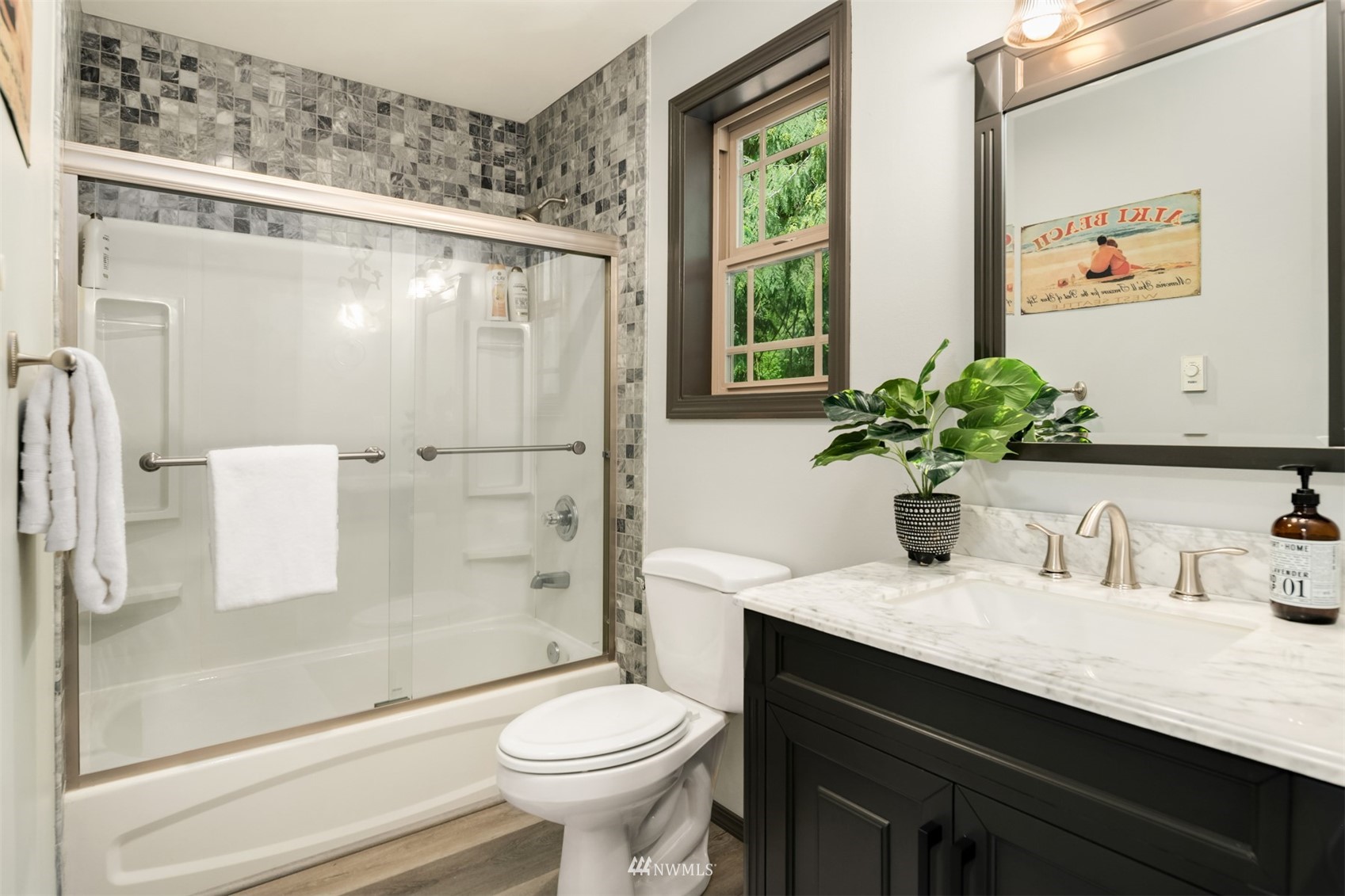 308 South Tulloch Road Snohomish, WA 98290 - Photo 35 of 40 a bathroom with a sink toilet and shower