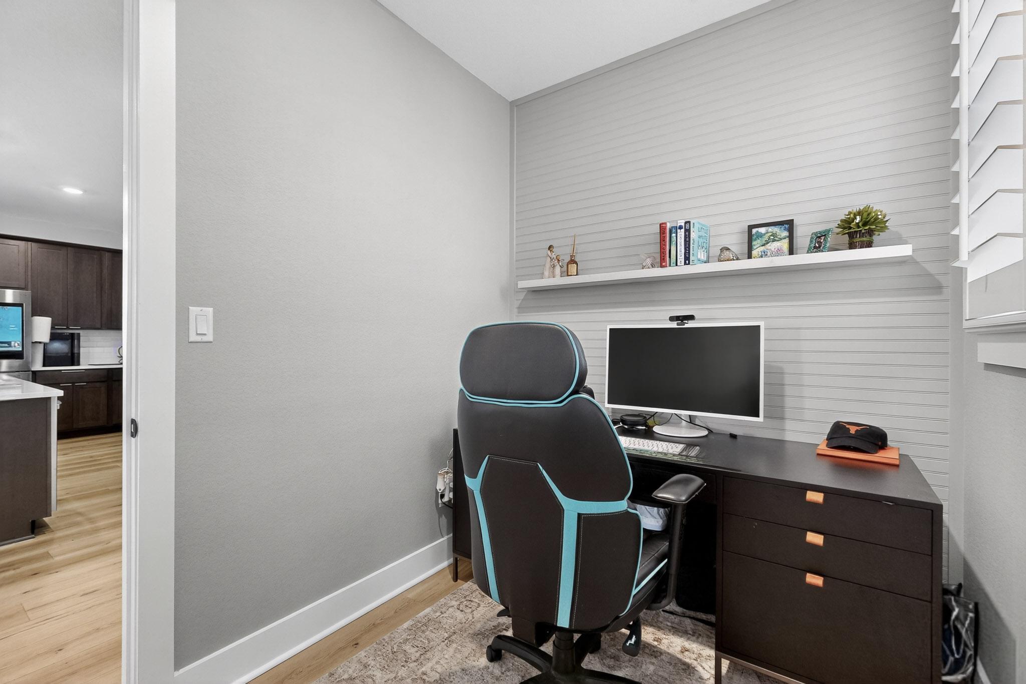 473 Bauer Loop Liberty Hill, TX 78642 - Photo 29 of 38 Office Nook featuring baseboards and light wood finished floors