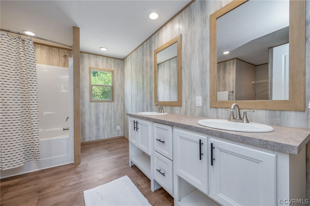 488 Chopping Road Mineral, VA 23117 - Photo 22 of 23 a bathroom with double sink and a mirror