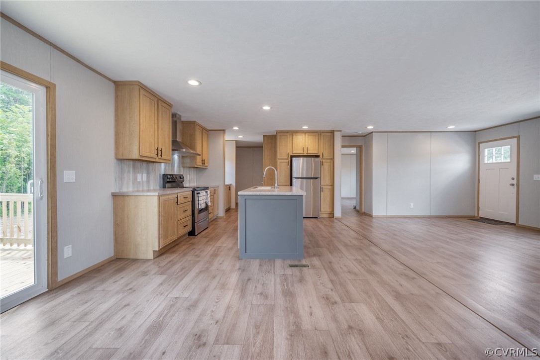 488 Chopping Road Mineral, VA 23117 - Photo 4 of 23 a view of kitchen with wooden floor and electronic appliances