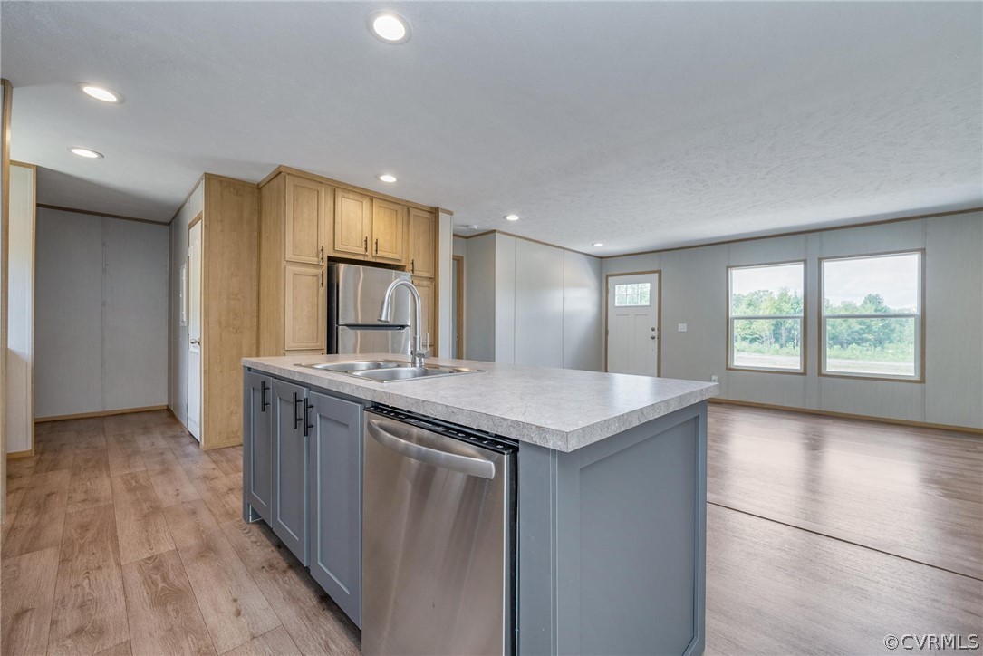 488 Chopping Road Mineral, VA 23117 - Photo 8 of 23 a kitchen with stainless steel appliances granite countertop a sink and a stove