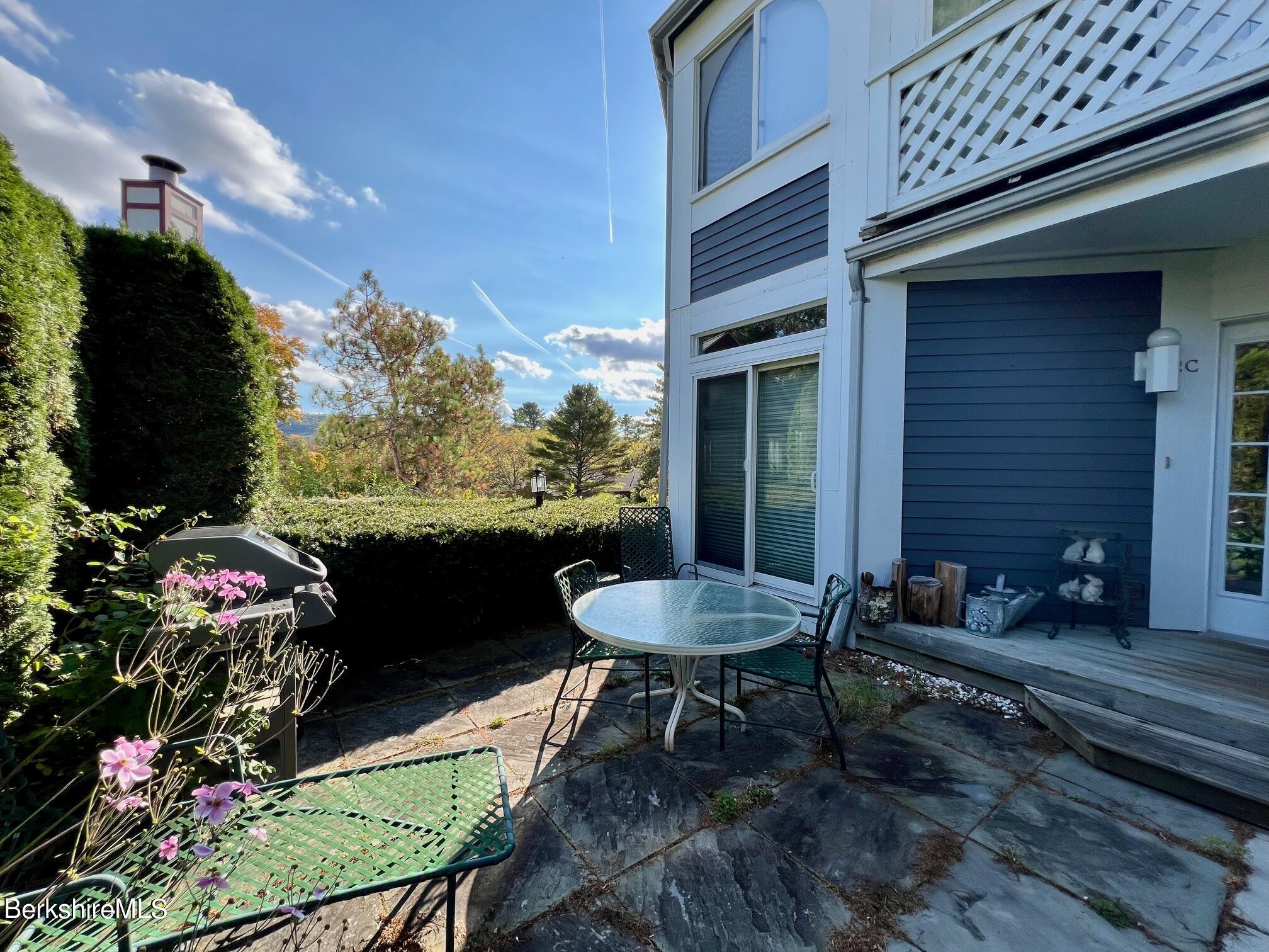 19 Hawthorne Road, Unit S2C Stockbridge, MA 01262 - Photo 3 of 41 a backyard of a house with table and chairs