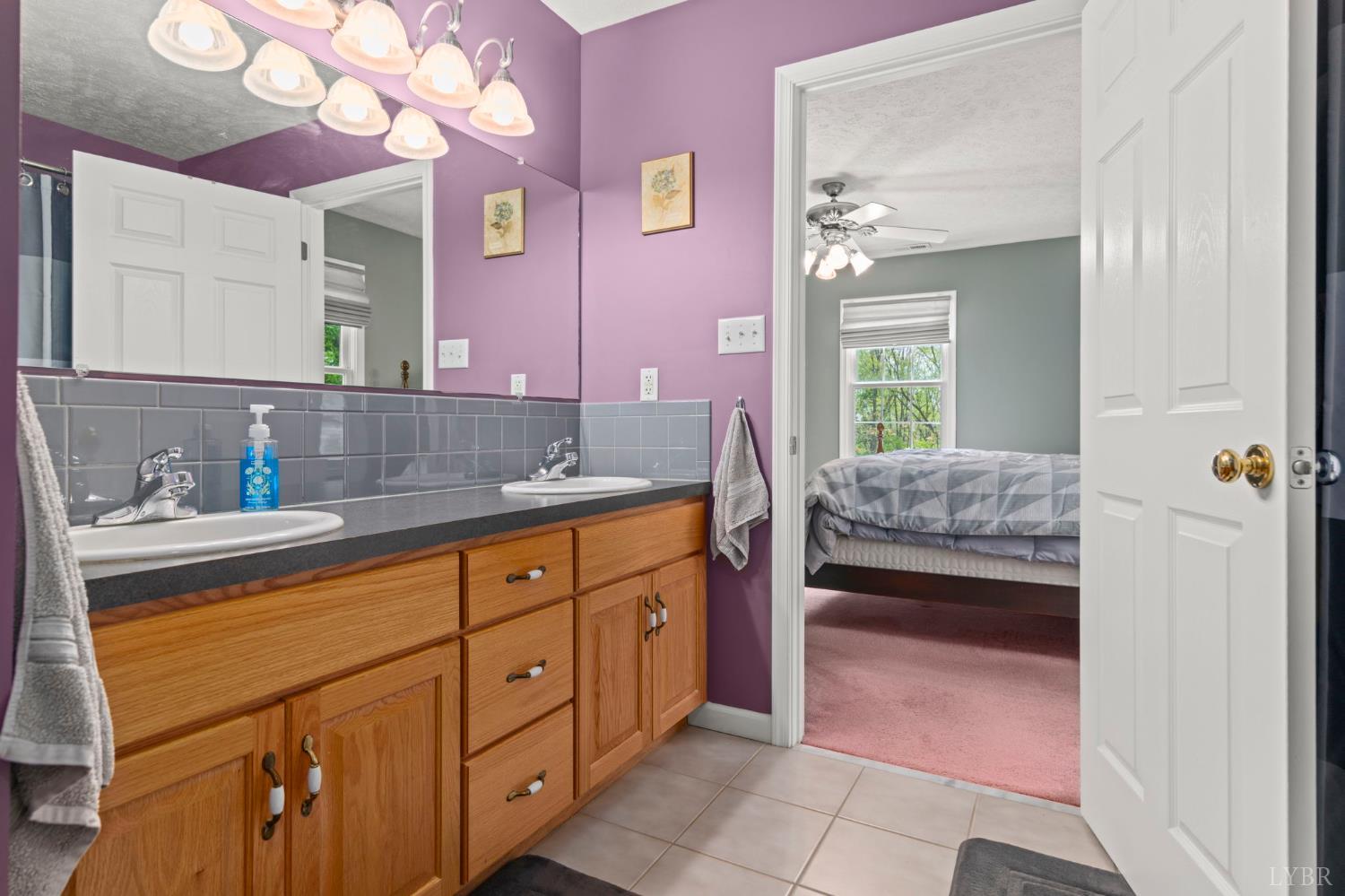298 Braxton Ridge Road Amherst, VA 24521 - Photo 24 of 65 a en suite bathroom with a sink a large mirror and a bath tub