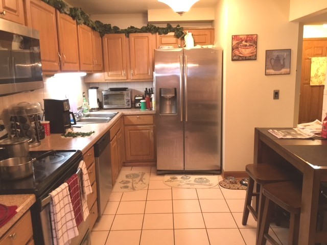 176 Jeffrey Lane Bolingbrook, IL 60440 - Photo 6 of 12 a kitchen with stainless steel appliances a refrigerator sink and cabinets