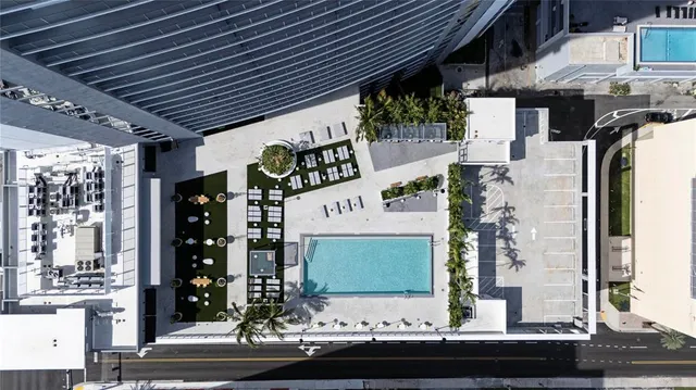 a front view of a building with street view