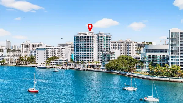 a city view with tall buildings