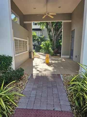 a view of a backyard with garden