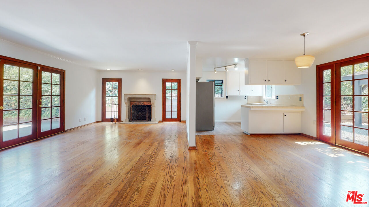 4535 El Prieto Road Altadena, CA 91001 - Photo 14 of 41 a view of a kitchen with wooden floor and a kitchen