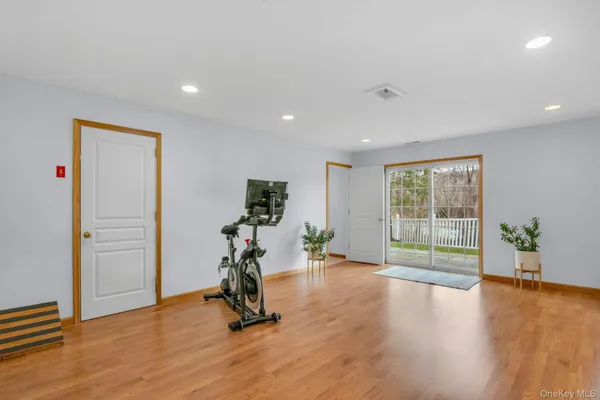 a view of a backyard with a garden