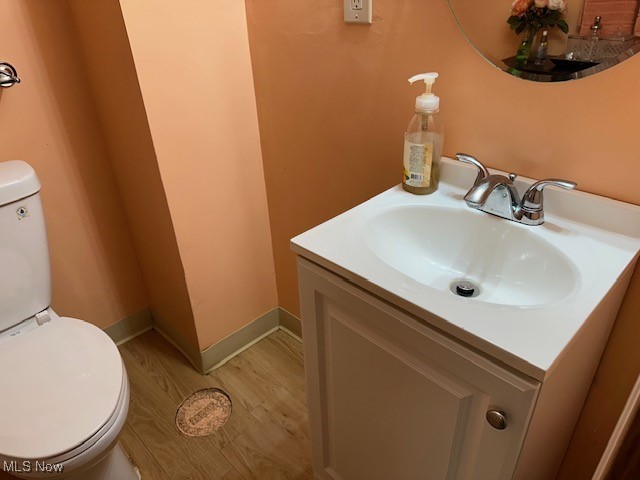 2126 Miami Road Euclid, OH 44117 - Photo 20 of 28 Bathroom featuring hardwood / wood-style floors, vanity, and toilet