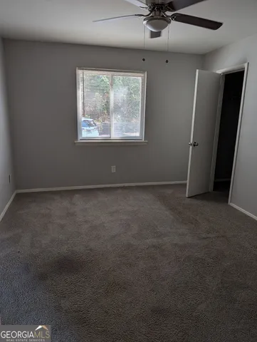an empty room with a window