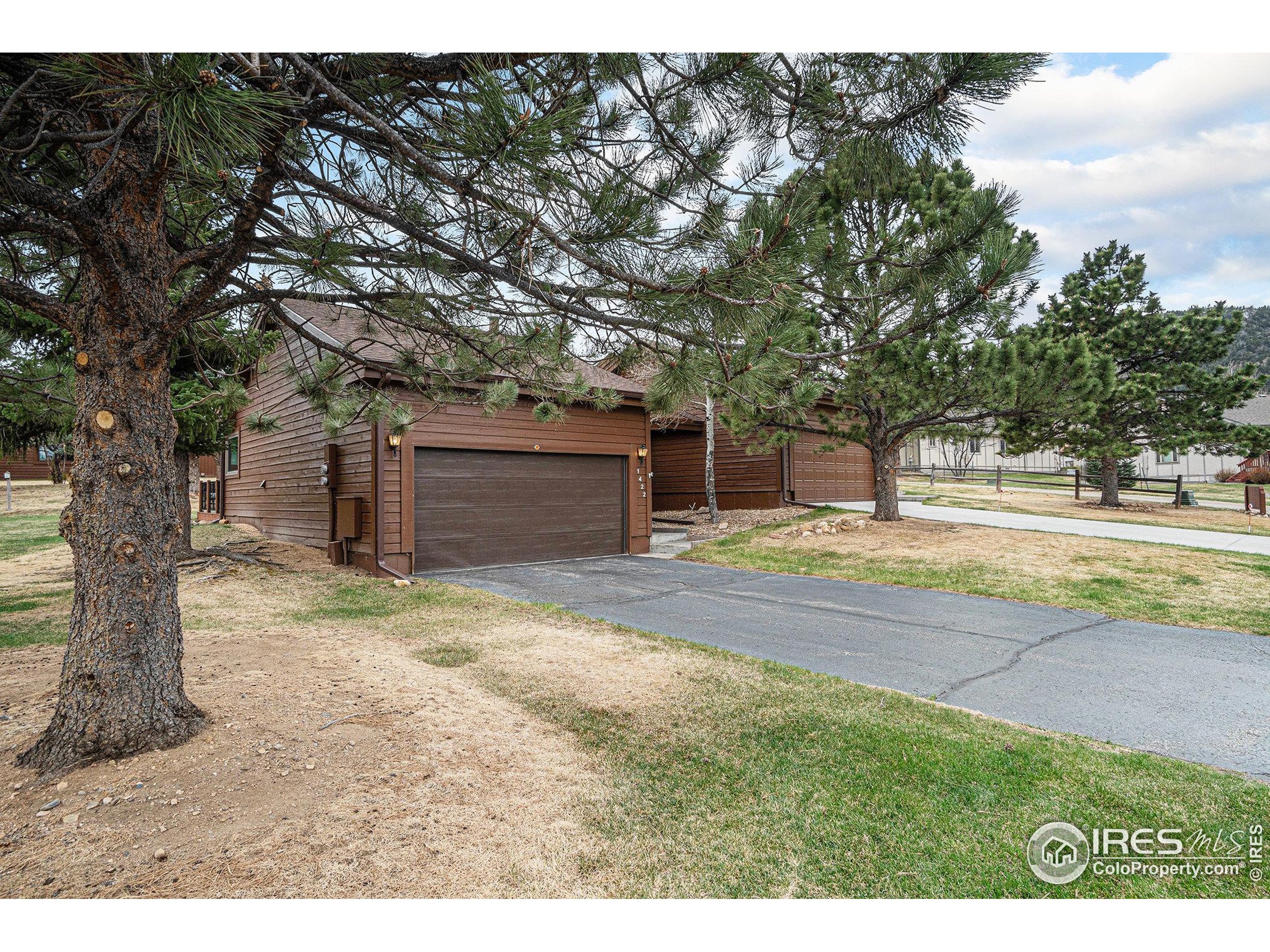 1422 Matthew Circle, Unit 2 Estes Park, CO 80517 - Photo 3 of 30 a view of a yard with a large tree